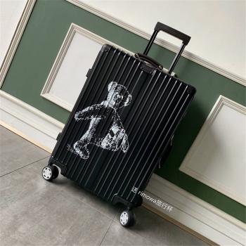 RIMOWA日默瓦官网托运箱联名款Steiff泰迪熊铝镁合金登机箱拉杆箱