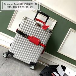 Rimowa/日默瓦官网拉杆箱FENDI联名款铝镁合金登机箱托运箱行李箱