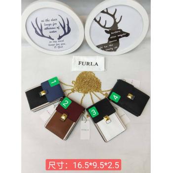 Furla官网芙拉女包新款拼色真皮Diva手机套手机包