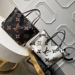 lv包价格豹纹丝印NEVERFULL 中号购物袋M44716/M44676