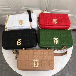 Burberry巴宝莉中文官网女包新款Lola小号绗缝格纹萝纳包80214921