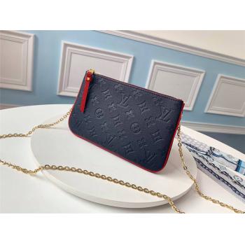 lv中文官网女包POCHETTE DOUBLE ZIP 链条包M63919/M63916/M68574