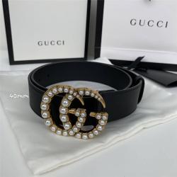 gucci网上专卖店古奇皮带珍珠双G带扣2.0/3.0/4.0CM腰带476342/453260