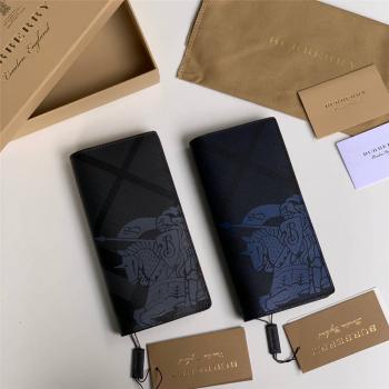 burberry包包价格巴宝莉London格纹马术骑士图案对折长款钱包80060771