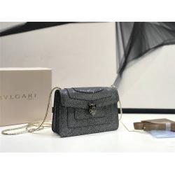 Bvlgari/宝格丽水蛇皮Serpenti Forever迷你双层蛇头包288117/288113