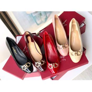 Ferragamo/菲拉格慕正品女鞋新款漆皮GANCINI高跟鞋01N765