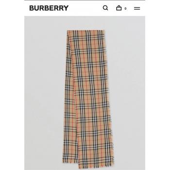 Burberry/巴宝莉中文官网披肩Vintage 格纹轻盈羊绒围巾80217421