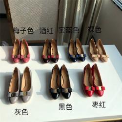 Ferragamo/菲拉格慕中文官网女鞋漆皮马赛克VARA蝴蝶结高跟鞋01P523