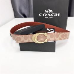 coach工厂店网址蔻驰皮带新款老花C扣经典标志双面女士腰带31114