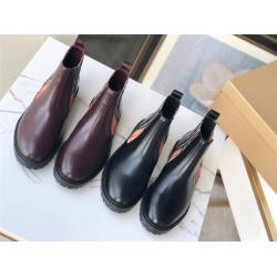 Burberry/巴宝莉官网女靴Vintage格纹装饰皮革切尔西靴80242541