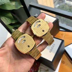 GUCCI古驰中文官网情侣手表Grip 系列金属表带石英腕表584272/596512