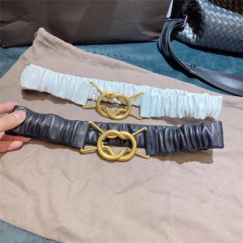 BOTTEGA VENETA BV女士腰带原厂定制NAPPA小羊皮4.0cm宽度