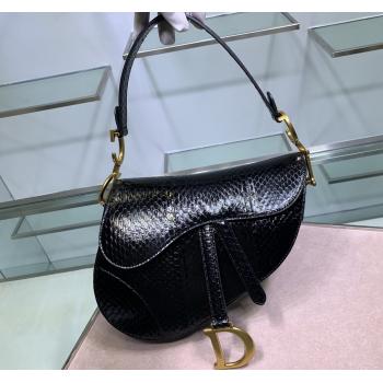 DIOR迪奥官网旗舰店包包新款Saddle水蛇皮系列马鞍包