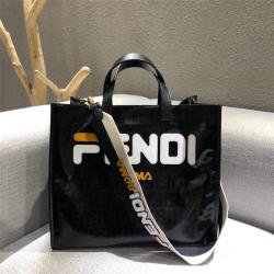 fendi英国官网网址芬迪女包FILA合作款SHOPPER LOGO手提包8BH357