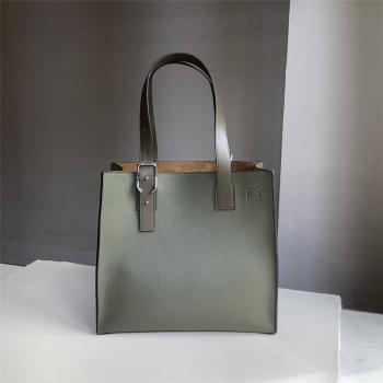 loewe女包价格罗意威新款真皮Buckle Tote手袋购物袋B692L09X01