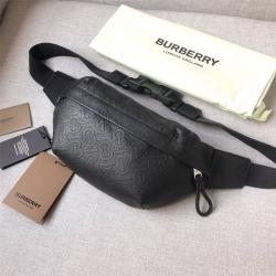 burberry官方旗舰店巴宝莉包包新款真皮压纹TB标识腰包挎包