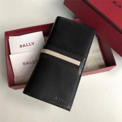 bally中文官网巴利男士钱包油蜡皮经典条纹TALIRO对折长款钱夹