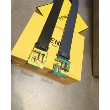 Fendi/芬迪官网腰带男士FF按钉搭扣真皮Cuoio Romano皮带