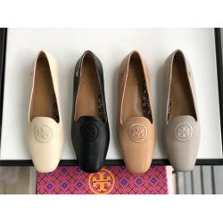 tory burch/托里伯奇中文官网TB女鞋新款真皮刺绣LOGO乐福鞋平底鞋