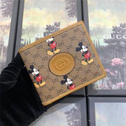 古奇英文新款米奇老鼠印花Disney x Gucci联名系列短款钱包602547