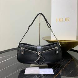 DIOR迪奥化妆品官网女包经典款真皮Vintage中古手拎/腋下包