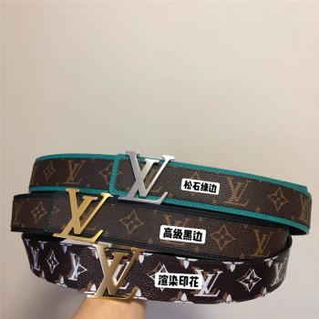 法国lv男士皮带新款SHAPE PATCHWORK腰带40毫米