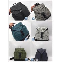 Issey Miyake/三宅一生官网正品双肩包男女同款经典款小菱格抽绳翻盖背包