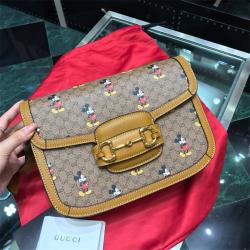 古驰中文官网新款奢侈品购物网Disney x Gucci联名款1955马衔扣肩背包马鞍包602204