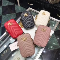 gucci官网网站古驰奢侈品包包品牌GG Marmont系列迷你相机包手机包598597