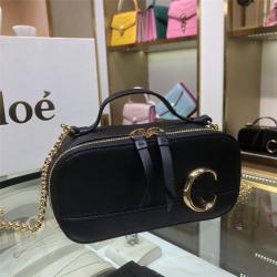 chloe/蔻依香港官网新款C Bag小牛皮化妆盒包梳妆包链条包