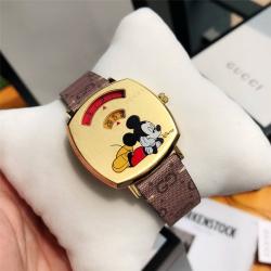 古驰情侣款手表米奇印花Disney x Gucci Grip系列腕表610019/YA157420