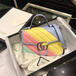 GUCCI美国古驰官网包包早春马卡龙GG Marmont系列迷你手提包547260