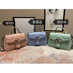 gucci官网中文版古驰女包马卡龙新色GG Marmont系列迷你手提包547260