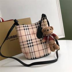 BURBERRY巴宝莉中文官方网格纹格子水桶包40571571/40571561/40571581