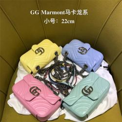 古琦gucci中文官网古驰新款马卡龙GG Marmont系列迷你手袋链条包446744