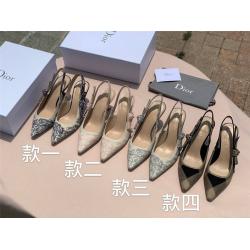 dior正品查询迪奥官网新款女鞋走秀款J'ADIOR 刺绣蝴蝶结凉鞋网鞋高跟鞋