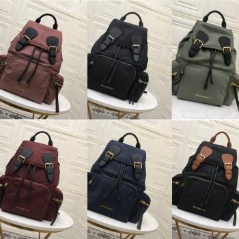 Burberry/巴宝莉官网经典款双肩包小号The Rucksack尼龙军旅背包