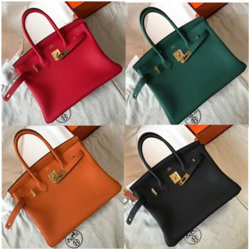 hermes专卖店爱马仕包包togo小牛皮手工定制Birkin 30CM铂金包