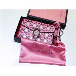 GUCCI古驰官方网站爱心印花Dionysus系列链条皮革迷你挚爱款手袋401231