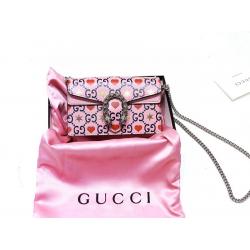 GUCCI美国古驰官网爱心印花Dionysus系列皮革超迷你挚爱款手袋476432