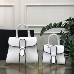 Delvaux/德尔沃中国官网包包新款BOX皮拼色油边Brillant 捆边手提包