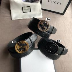 gucci中文官网古驰经典款男士皮带压纹GG Signature皮革腰带411924