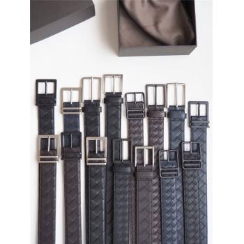 Bottega Veneta葆蝶家bv官网中文官方网皮带男士编织牛皮35毫米商务腰带