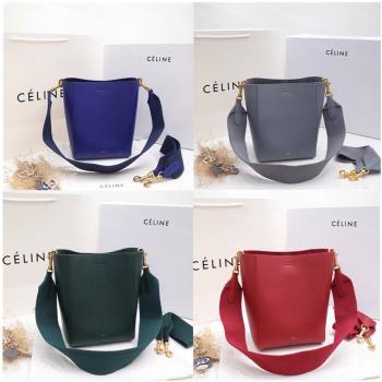 celine中国官网包包赛琳SANGLE BUCKET 小号柔软粒面牛皮革水桶包178303