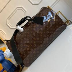 lv英国官网男包老花镭射光面KEEPALL 50 旅行袋（配肩带）M43899