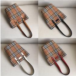Burberry巴宝莉官方网站女包经典款中古格子水桶包