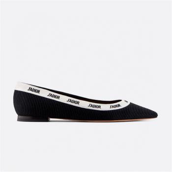 dior官网扫码迪奥新款女鞋科技面料刺绣J'ADIOR 芭蕾平底鞋KCB486
