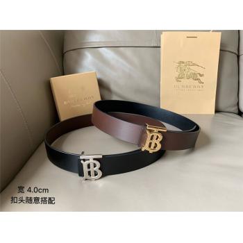 Burberry/巴宝莉官网皮带线新款两面双用专属标识图案皮革腰带80098121