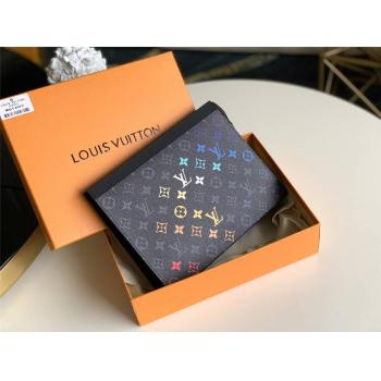 上海lv专柜新款男士彩虹POCHETTE VOYAGE 中号手袋
