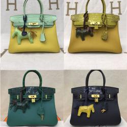 Hermes/爱马仕中文官网新款togo拼接鳄鱼皮Birkin铂金包